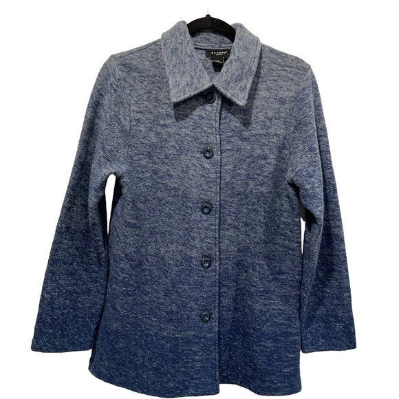 Sandro Women's Wool Ombré Jacket, Buttons, Denim Blue, S - Picture 1 of 6